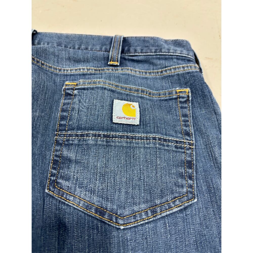 Carhartt Relaxed Fit Straight‎ Leg Jeans Mens 38x32 Blue Denim Workwear - Picture 5 of 6